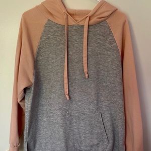 Peach and Grey Hoodie